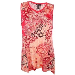 Like new!  Style & Co uneck printed top/tank.  3x